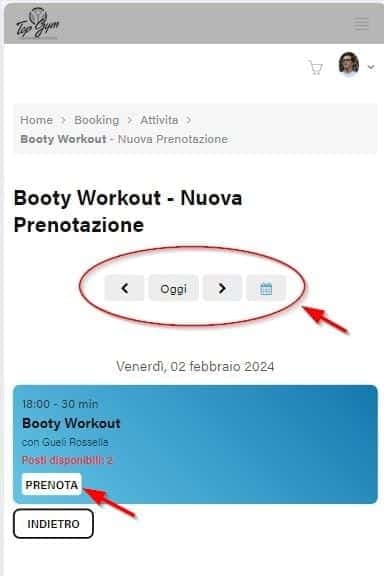 Scegli giorno e orario e prenota